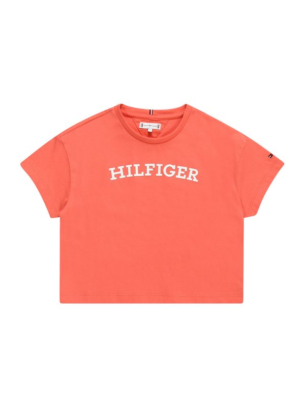 TOMMY HILFIGER TOMMY HILFIGER Тениска  корал / бяло