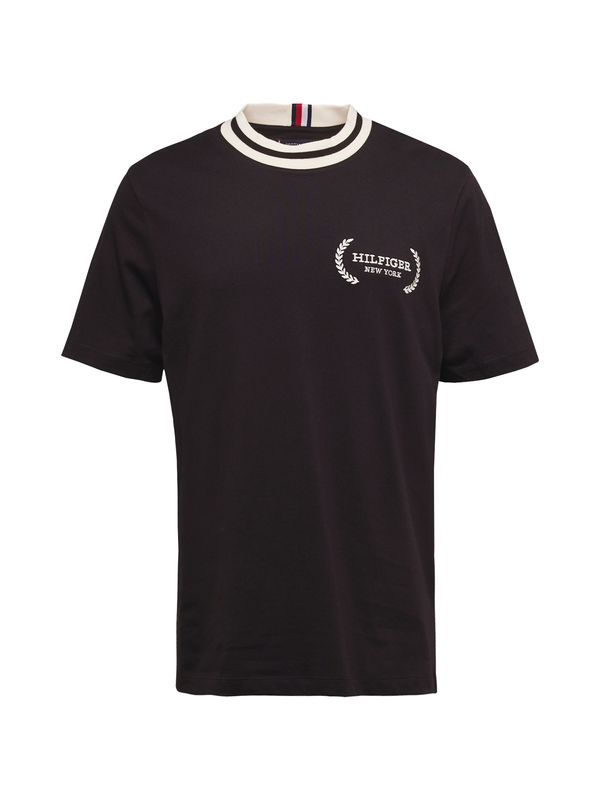 TOMMY HILFIGER TOMMY HILFIGER Тениска 'Laurel'  черно / мръсно бяло