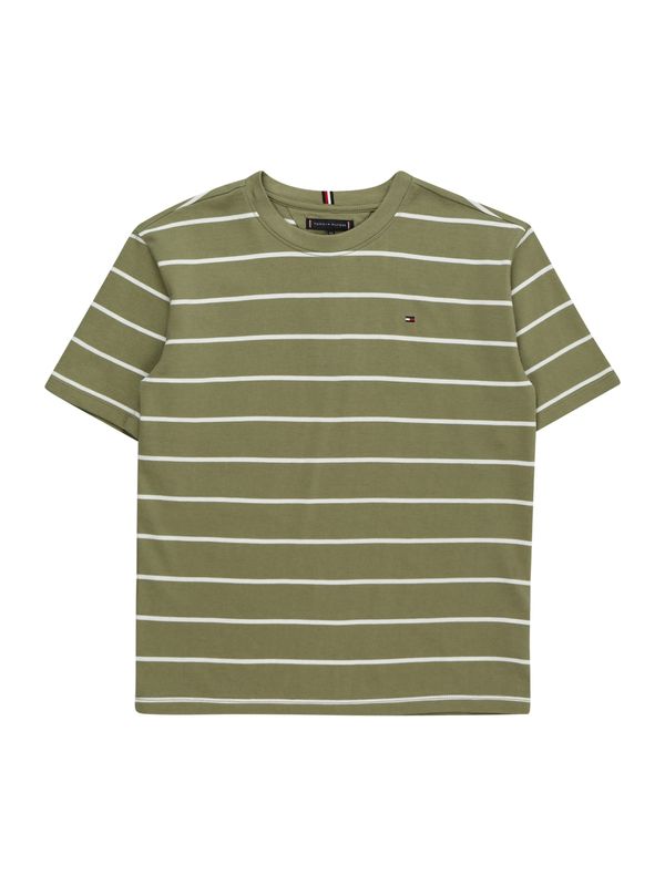 TOMMY HILFIGER TOMMY HILFIGER Тениска  маслина / бяло