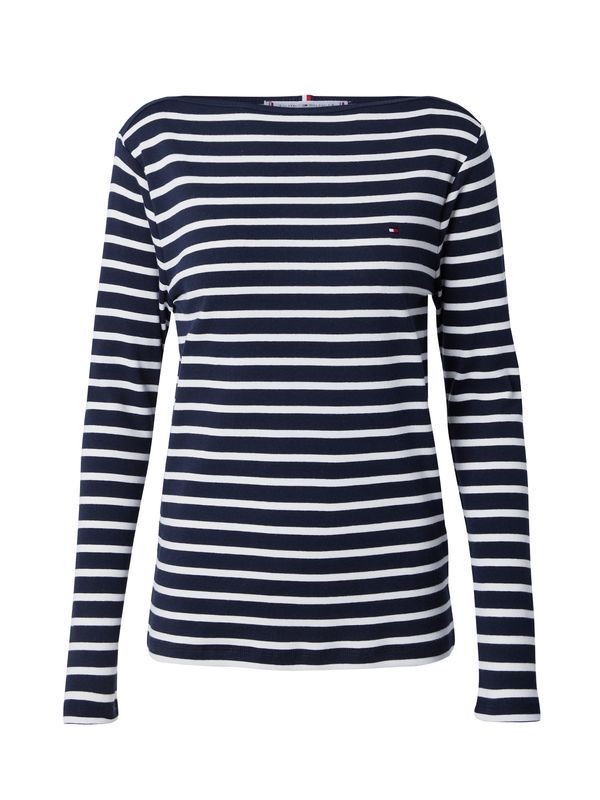 TOMMY HILFIGER TOMMY HILFIGER Тениска  нейви синьо / бяло