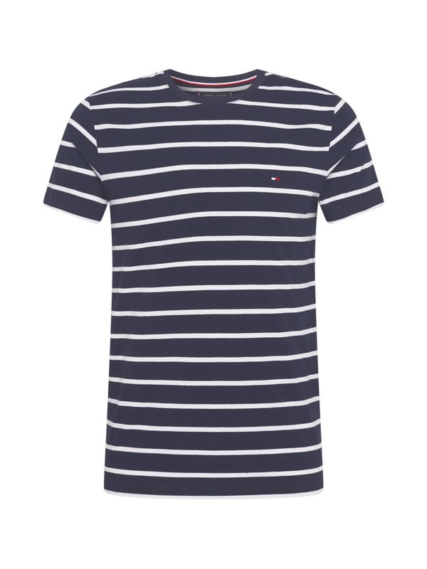 TOMMY HILFIGER TOMMY HILFIGER Тениска  нейви синьо / бяло