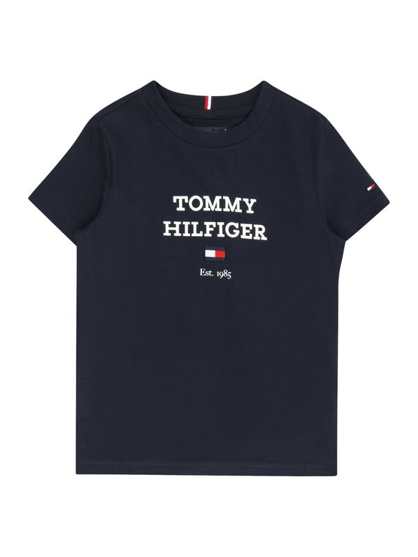 TOMMY HILFIGER TOMMY HILFIGER Тениска  нейви синьо / бяло