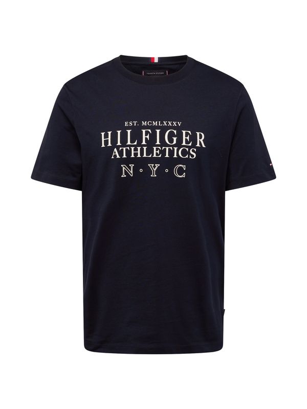 TOMMY HILFIGER TOMMY HILFIGER Тениска  нейви синьо / бяло
