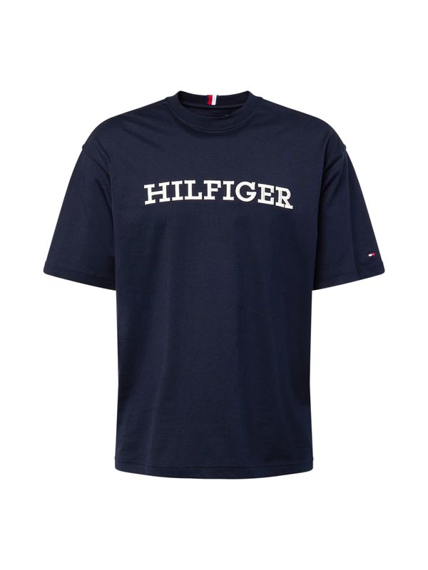 TOMMY HILFIGER TOMMY HILFIGER Тениска  нейви синьо / бяло