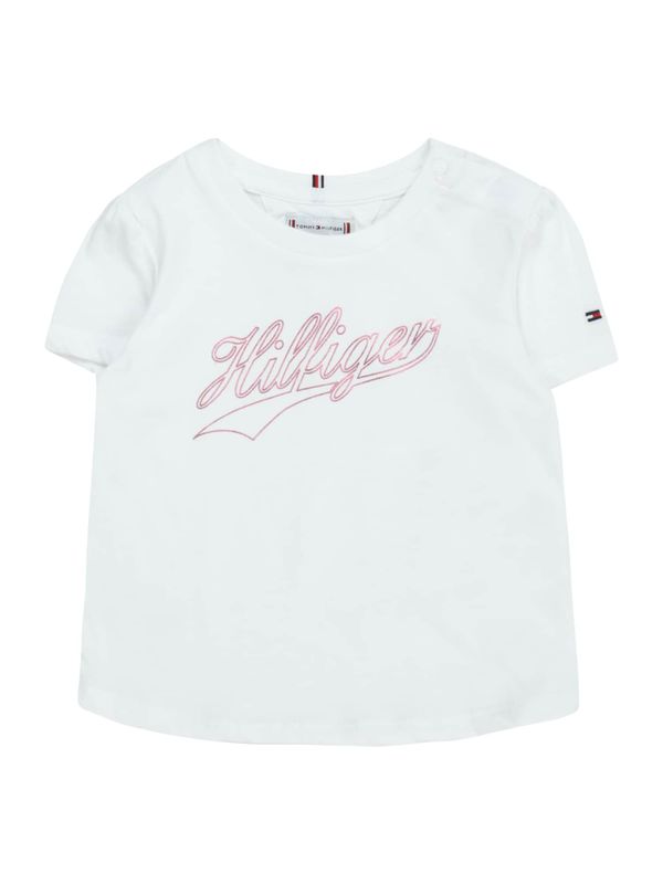 TOMMY HILFIGER TOMMY HILFIGER Тениска  нейви синьо / пепел от рози / червено / бяло