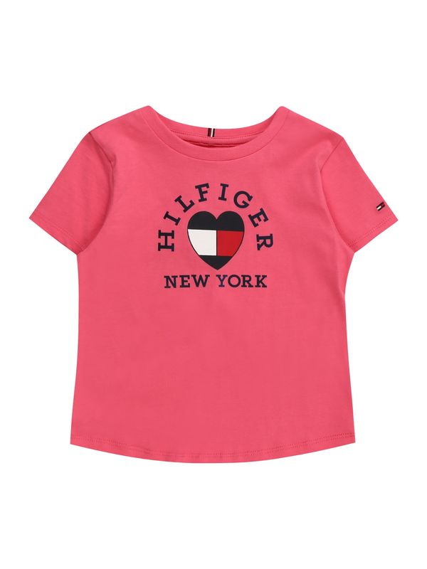 TOMMY HILFIGER TOMMY HILFIGER Тениска  нейви синьо / розово / алено / бяло