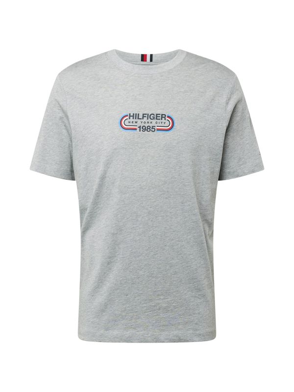 TOMMY HILFIGER TOMMY HILFIGER Тениска  нейви синьо / сив меланж / червено / бяло