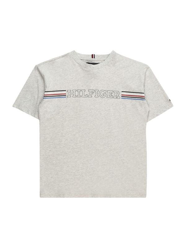 TOMMY HILFIGER TOMMY HILFIGER Тениска  нейви синьо / сив меланж / червено / бяло