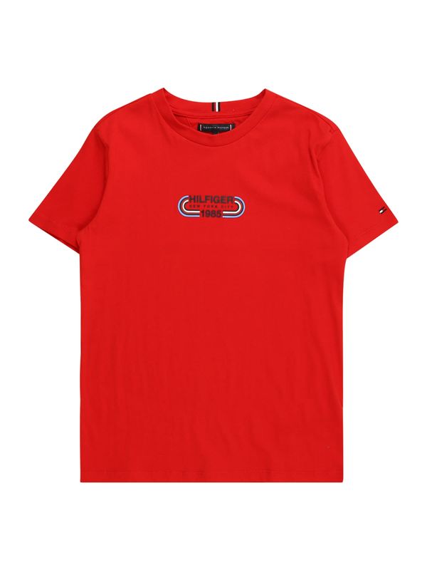 TOMMY HILFIGER TOMMY HILFIGER Тениска  нейви синьо / светлосиньо / червено / бяло