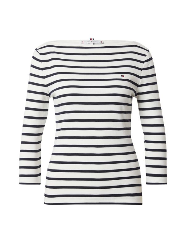 TOMMY HILFIGER TOMMY HILFIGER Тениска 'New Cody'  червена боровинка / черно / бяло