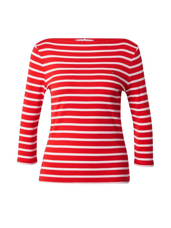 TOMMY HILFIGER TOMMY HILFIGER Тениска 'New Cody'  червено / бяло