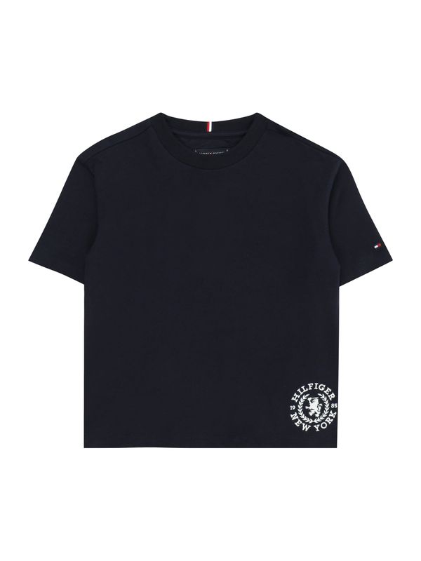 TOMMY HILFIGER TOMMY HILFIGER Тениска  нощно синьо / бяло