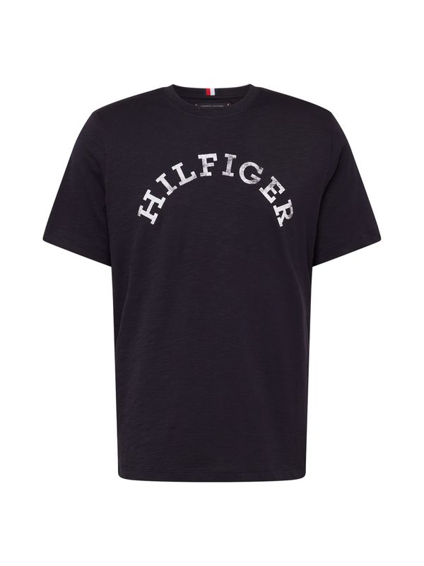 TOMMY HILFIGER TOMMY HILFIGER Тениска  нощно синьо / сребърно / бяло