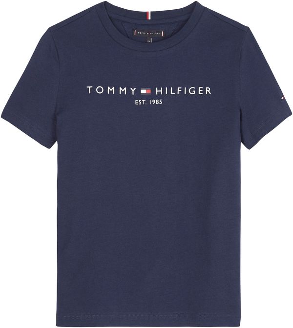TOMMY HILFIGER TOMMY HILFIGER Тениска  нощно синьо / светлочервено / бяло