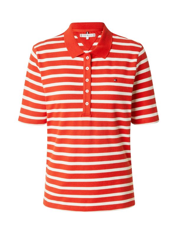 TOMMY HILFIGER TOMMY HILFIGER Тениска  оранжево-червено / бяло