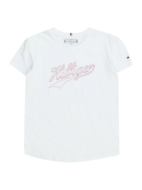 TOMMY HILFIGER TOMMY HILFIGER Тениска  розово / бяло