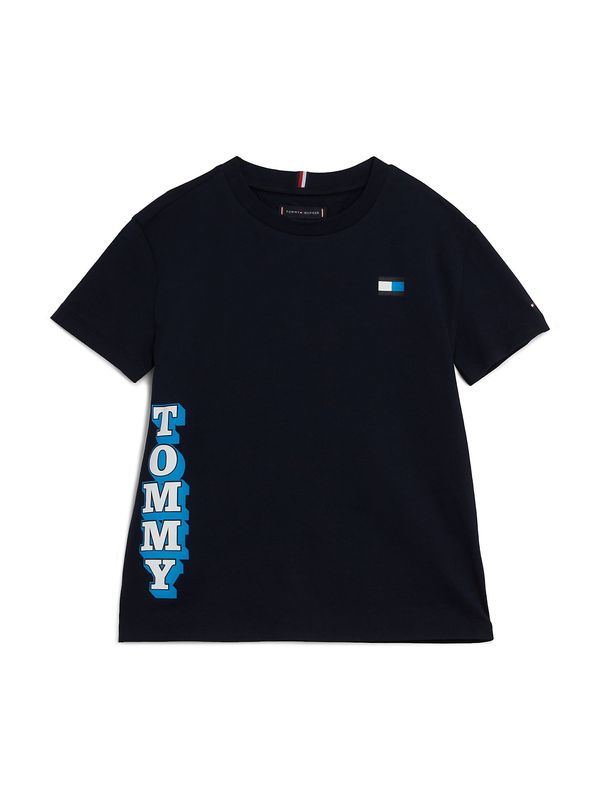 TOMMY HILFIGER TOMMY HILFIGER Тениска 'Scanton'  нощно синьо / небесносиньо / бяло