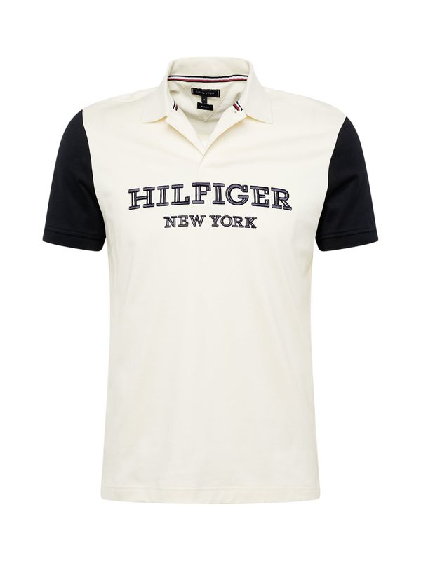 TOMMY HILFIGER TOMMY HILFIGER Тениска  слонова кост / гълъбово синьо / черно