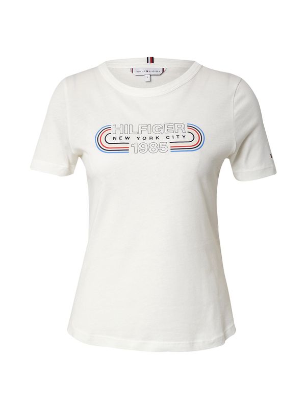 TOMMY HILFIGER TOMMY HILFIGER Тениска  светлосиньо / червено / черно / мръсно бяло