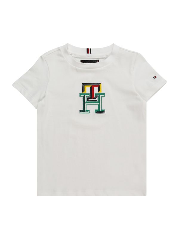 TOMMY HILFIGER TOMMY HILFIGER Тениска  светлосиньо / червено / мръсно бяло