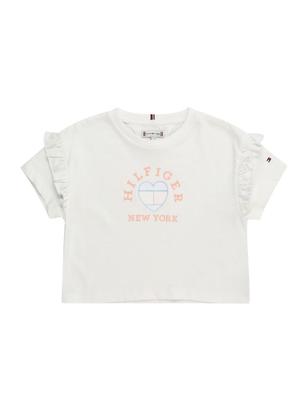 TOMMY HILFIGER TOMMY HILFIGER Тениска  светлосиньо / оранжево / бяло / естествено бяло