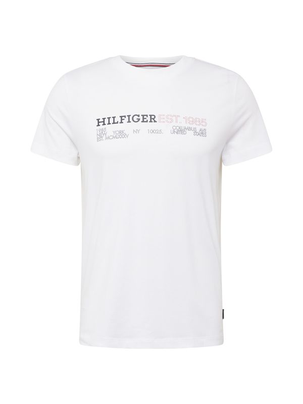 TOMMY HILFIGER TOMMY HILFIGER Тениска  тъмносиво / червено / бяло