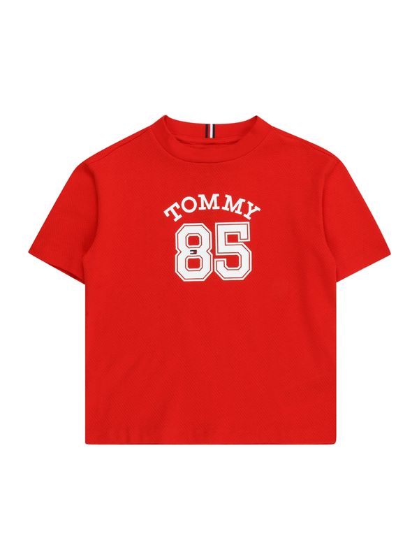 TOMMY HILFIGER TOMMY HILFIGER Тениска 'VARSITY'  червено / бяло
