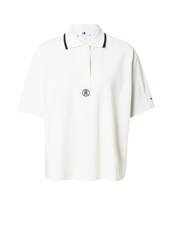 TOMMY HILFIGER TOMMY HILFIGER Тениска 'Varsity'  кремаво / черно