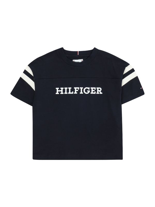 TOMMY HILFIGER TOMMY HILFIGER Тениска 'Varsity'  нейви синьо / бяло