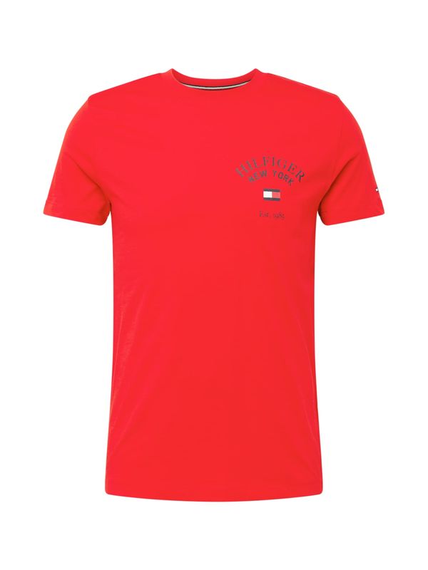 TOMMY HILFIGER TOMMY HILFIGER Тениска 'Varsity'  нейви синьо / червено / бяло