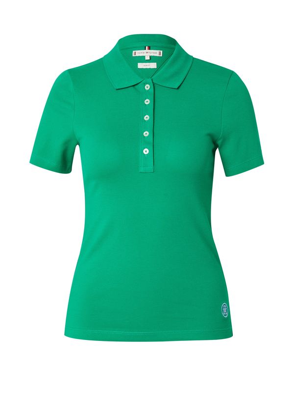 TOMMY HILFIGER TOMMY HILFIGER Тениска  зелено / бяло