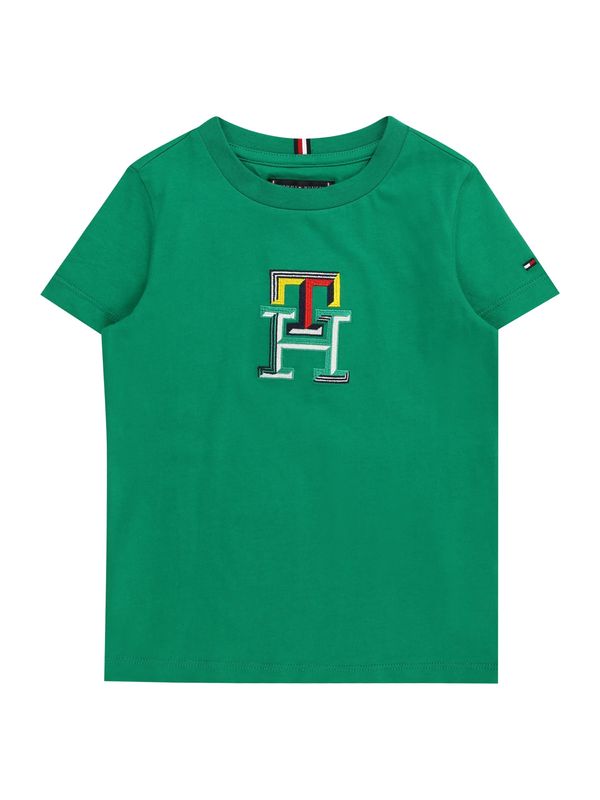 TOMMY HILFIGER TOMMY HILFIGER Тениска  зелено / червено / черно / бяло