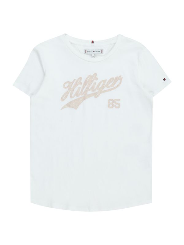 TOMMY HILFIGER TOMMY HILFIGER Тениска  злато / бяло