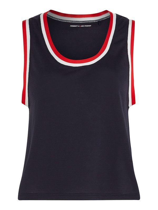 TOMMY HILFIGER TOMMY HILFIGER Топ  нейви синьо / светлочервено / бяло