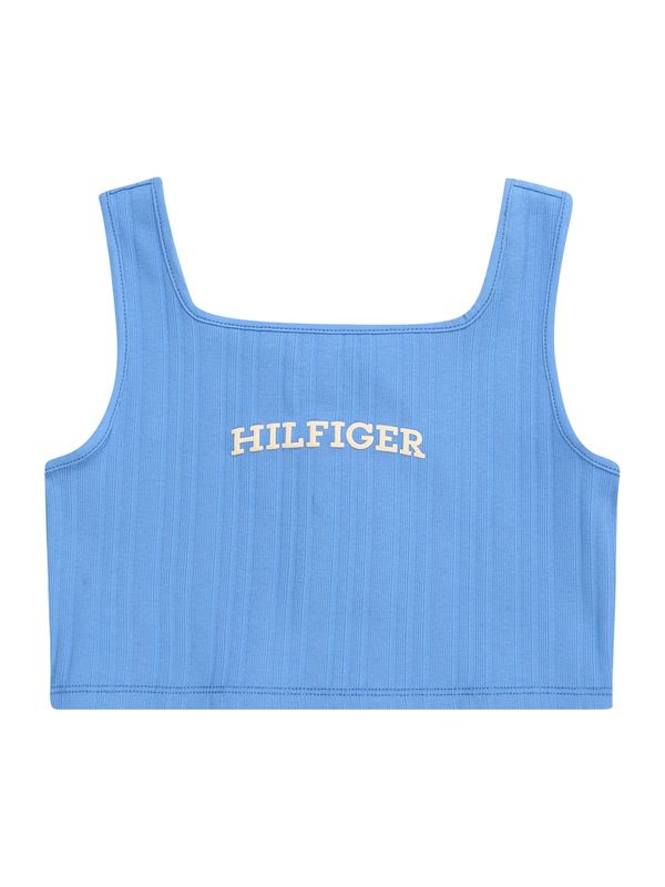 TOMMY HILFIGER TOMMY HILFIGER Топ  синьо / бяло