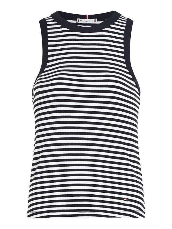 TOMMY HILFIGER TOMMY HILFIGER Топ  тъмночервено / черно / бяло