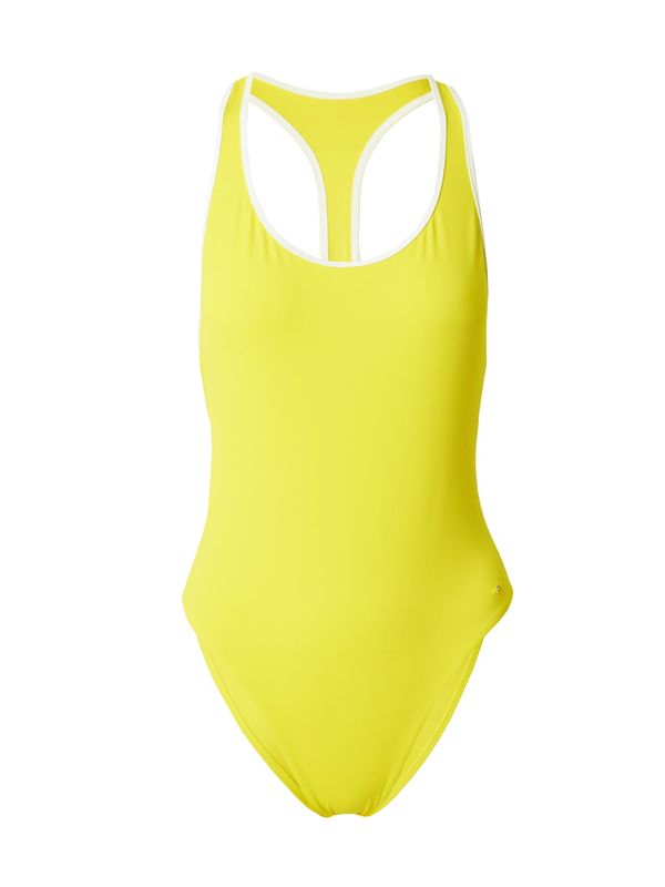 Tommy Hilfiger Underwear Tommy Hilfiger Underwear Бански костюм 'ONE PIECE'  жълто / бяло