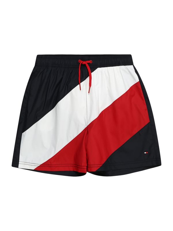 Tommy Hilfiger Underwear Tommy Hilfiger Underwear Шорти за плуване 'MEDIUM DRAWSTRING'  морскосиньо / червено / бяло