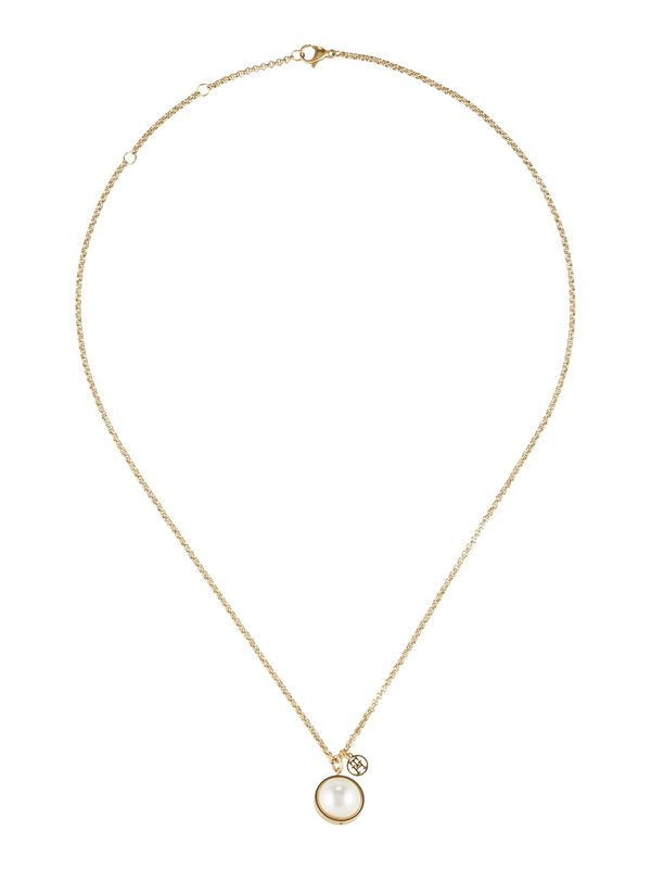 TOMMY HILFIGER TOMMY HILFIGER Верижка  злато / перлено бяло