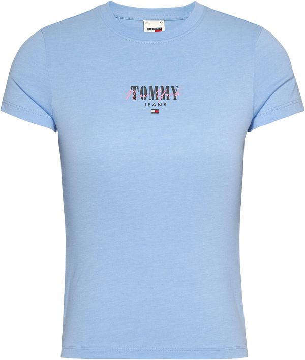 Tommy Jeans Curve Tommy Jeans Curve Тениска 'Essential'  нейви синьо / светлосиньо / розово / червено