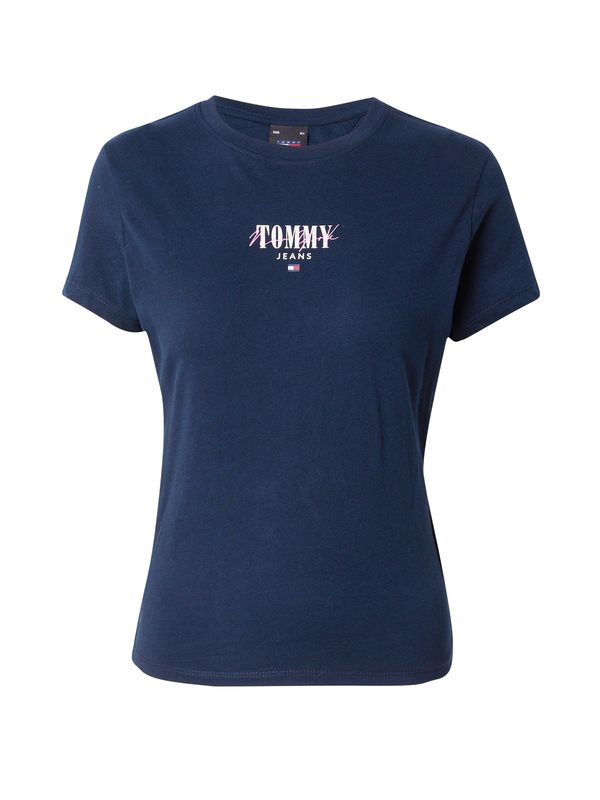 Tommy Jeans Curve Tommy Jeans Curve Тениска 'ESSNTL'  нейви синьо / розово / червено / бяло