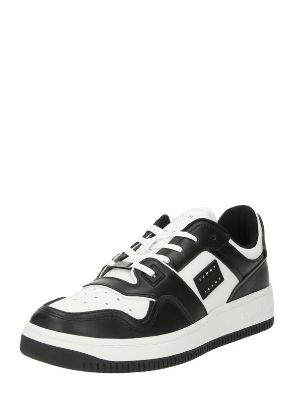 Tommy Jeans Tommy Jeans Ниски маратонки 'BASKET'  черно / бяло