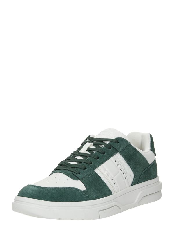 Tommy Jeans Tommy Jeans Ниски маратонки 'MIX MAT CUPSOLE 2.0'  тъмнозелено / бяло