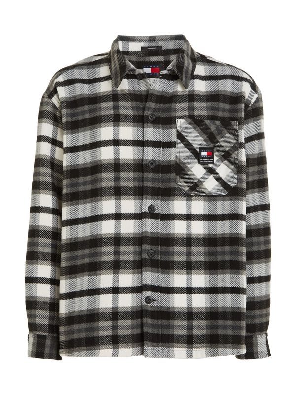 Tommy Jeans Tommy Jeans Преходно яке  сиво / черно / бяло