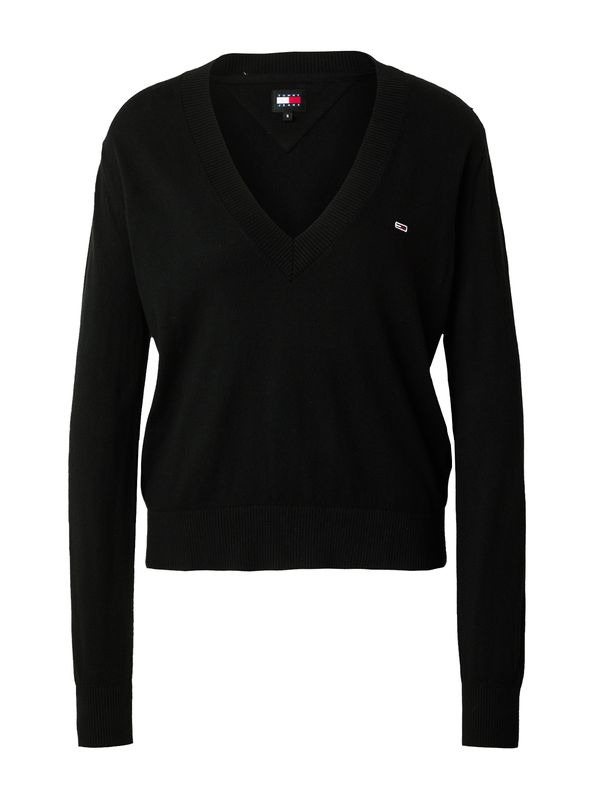 Tommy Jeans Tommy Jeans Пуловер 'ESSENTIAL'  нейви синьо / червено / черно / мръсно бяло