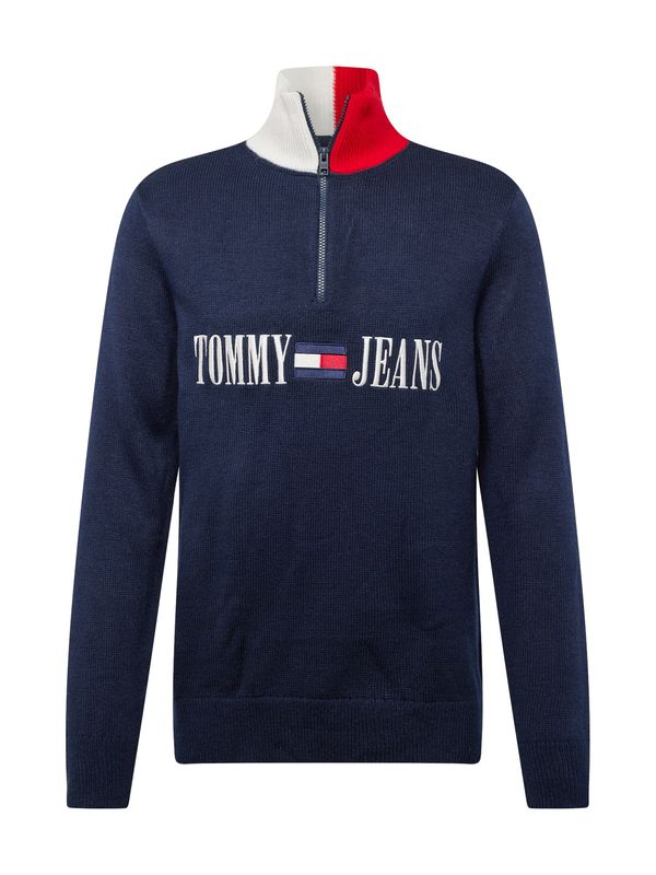 Tommy Jeans Tommy Jeans Пуловер  морскосиньо / червено / бяло