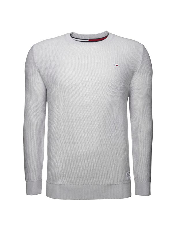 Tommy Jeans Tommy Jeans Пуловер  нейви синьо / сребърно сиво / червено