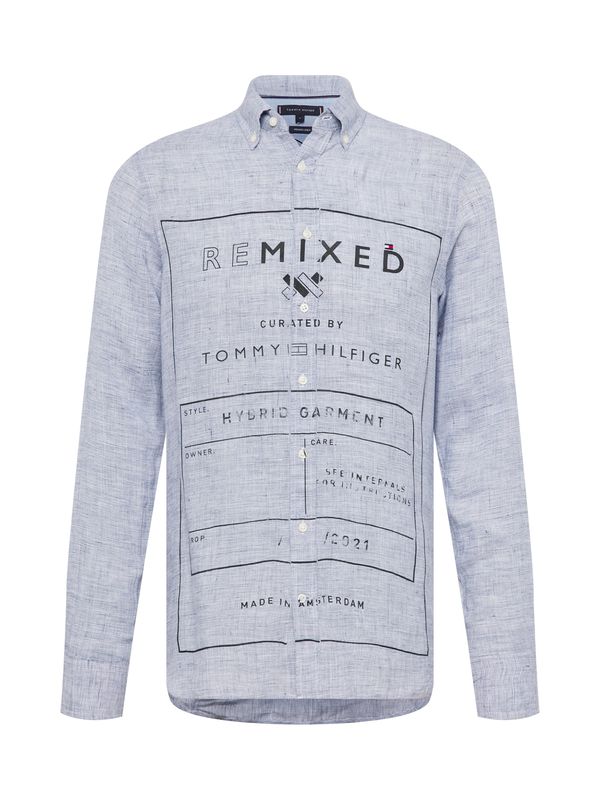 Tommy Jeans Tommy Jeans Риза  базалтово синьо / черно / бяло