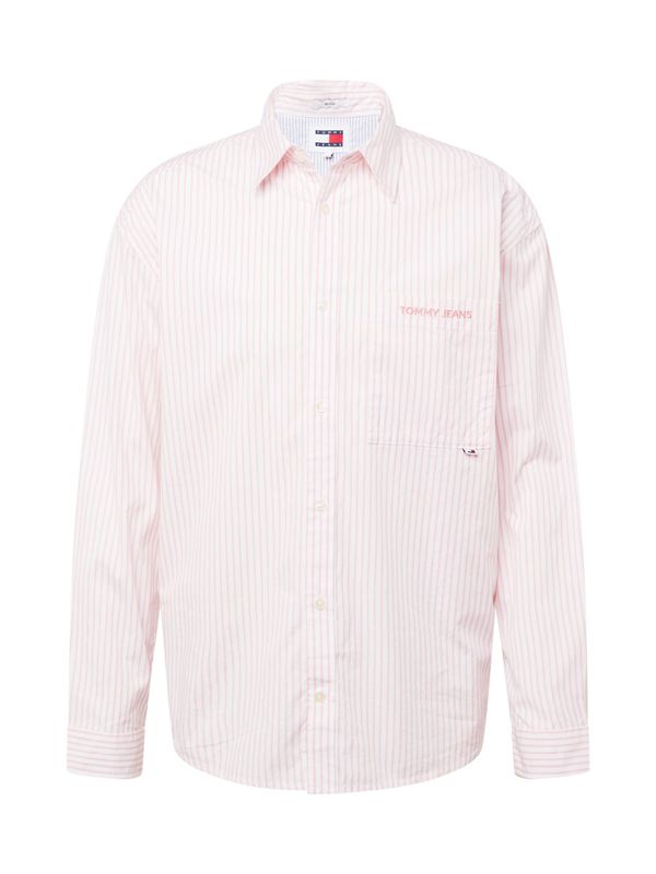 Tommy Jeans Tommy Jeans Риза  бледорозово / бяло
