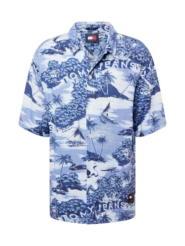 Tommy Jeans Tommy Jeans Риза  светлосиньо / бяло